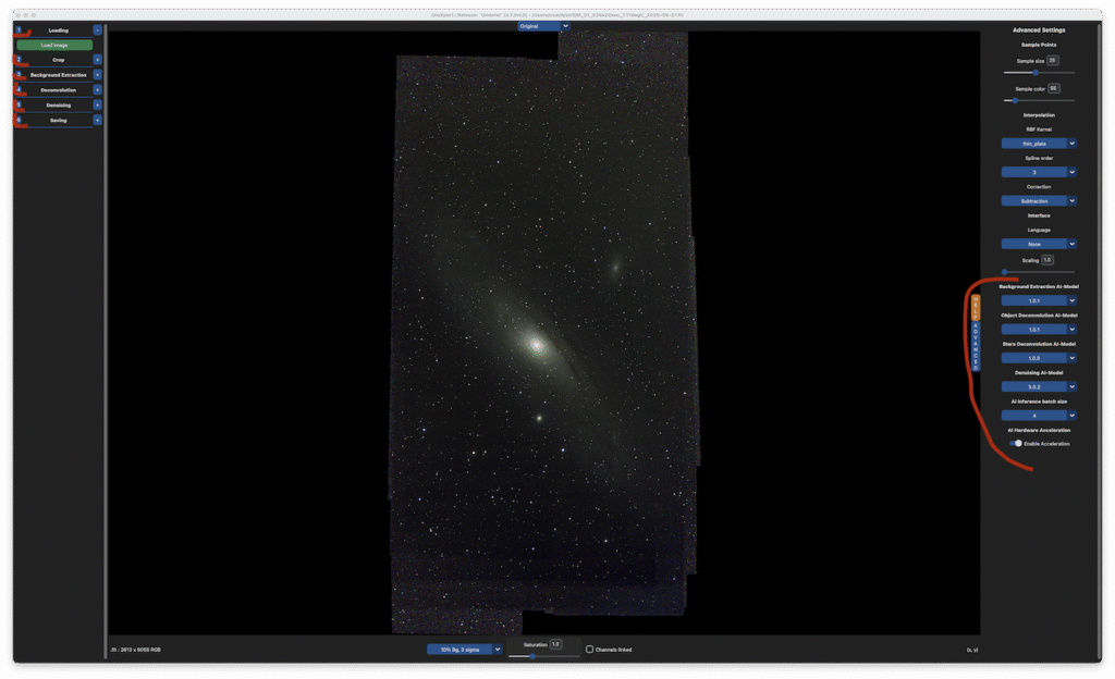 astrofotografiaprogram GraXpertedycja zdjęcia z teleskopu Seestar