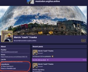 GoToSocial &mdash; integracja z ListenBrainz